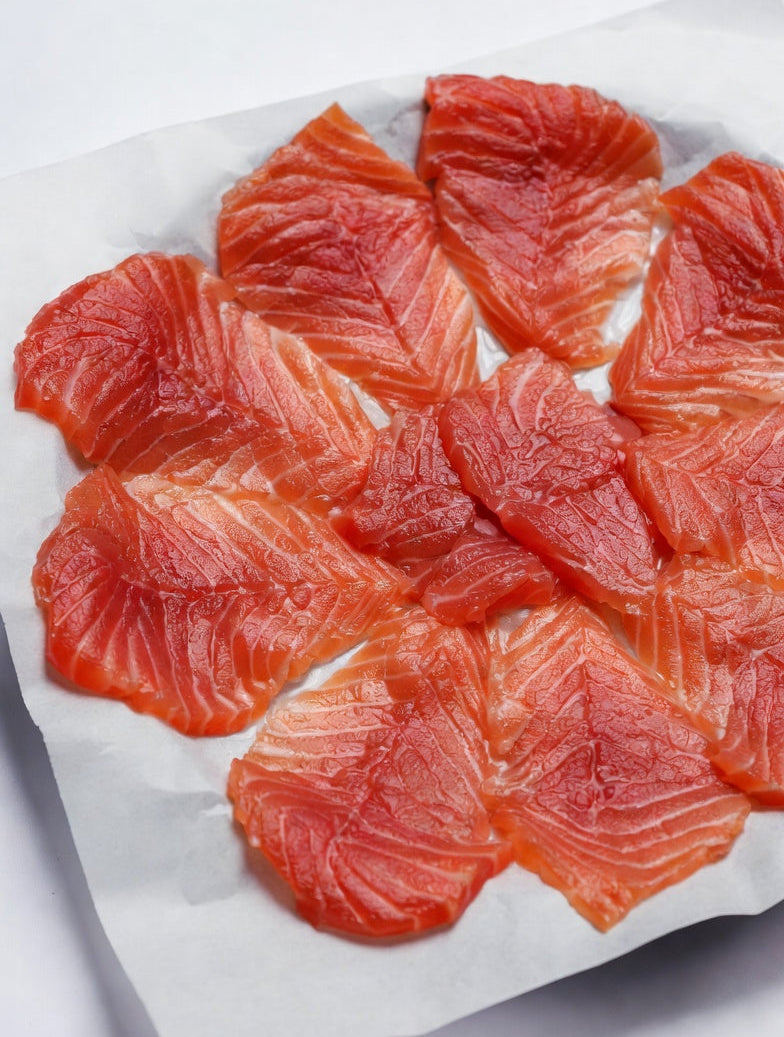 Carpaccio di salmone selvaggio Sockeye Alaska
