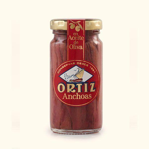 ORTIZ Filetti di alici del Cantabrico in olio d'oliva 95gr - Pescheria Ferroni dal 1910